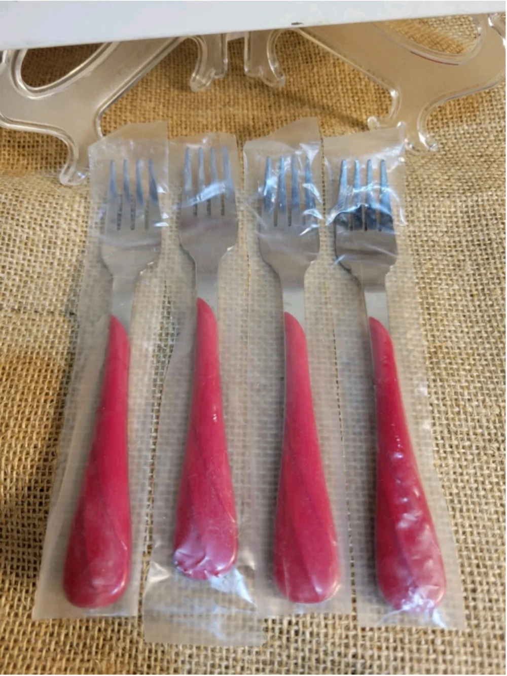 Homer Laughlin Fiesta Special Edition 20 Pc Flatware In Original Tin Scarlet